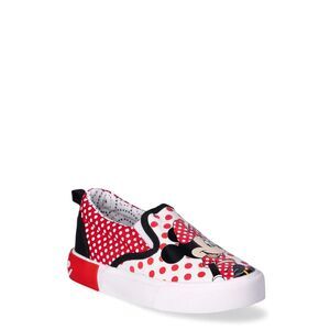 Disney Little Girl Minnie Mouse Twin Gore Slip-On Shoes Size 3